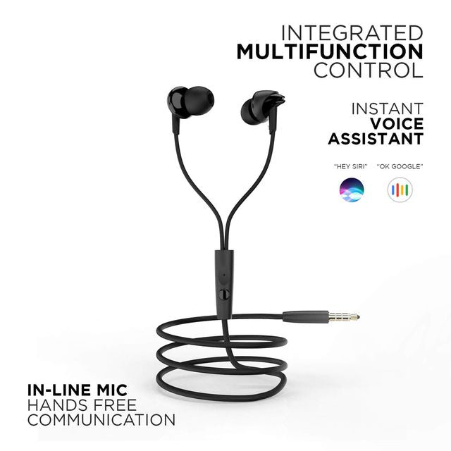 boAt BassHeads 100 Wired Earphone with Mic (In Ear, Black)