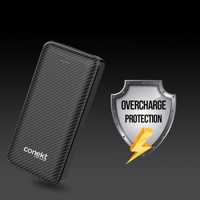 conekt Zeal Proton Pro 10000 mAh Fast Charging Power Bank (1 Micro USB Type B, 1 Type C & 2 Type A Ports, ABS Casing, LED Charging Indicator, Black)