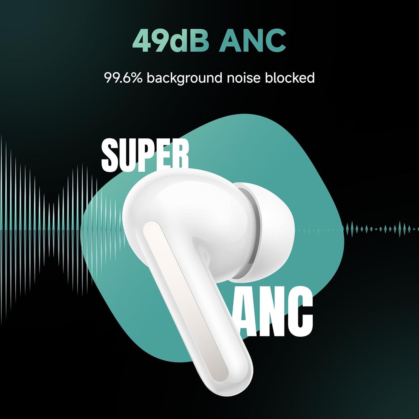 Redmi Buds 6 TWS Earbuds with Hybrid Active Noise Cancellation (IP54 Water Resistant, 42 Hours Playback)
