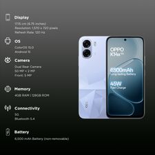 OPPO K14x 5G – 120Hz Display, 6500mAh Battery & 45W SUPERVOOC