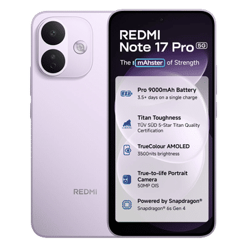 Redmi Note 17 Pro 5G – 8GB RAM, 128+256GB Storage, 9000mAh Battery