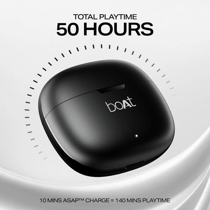 Boat Airdopes 213, 50H Battery, ENx Tech, Beast Mode, ASAP Charge, Bluetooth Earbuds