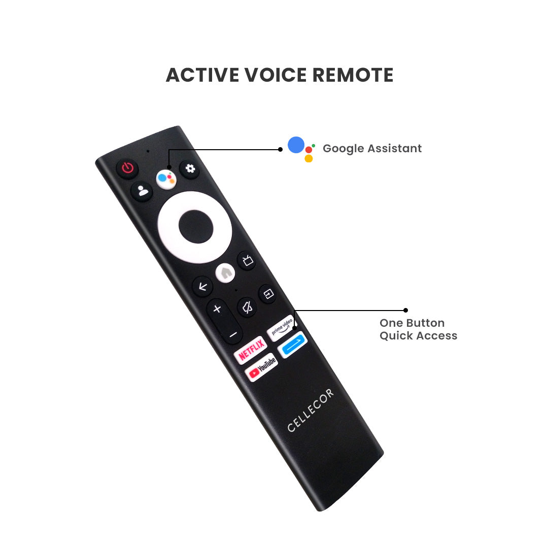 Cellecor CE‑55U PRO 55″ QLED Smart TV – 4K UHD, Android TV, Dolby Audio
