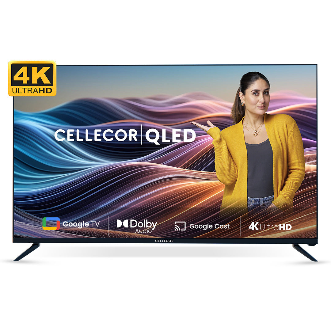 Cellecor CE‑55U PRO 55″ QLED Smart TV – 4K UHD, Android TV, Dolby Audio