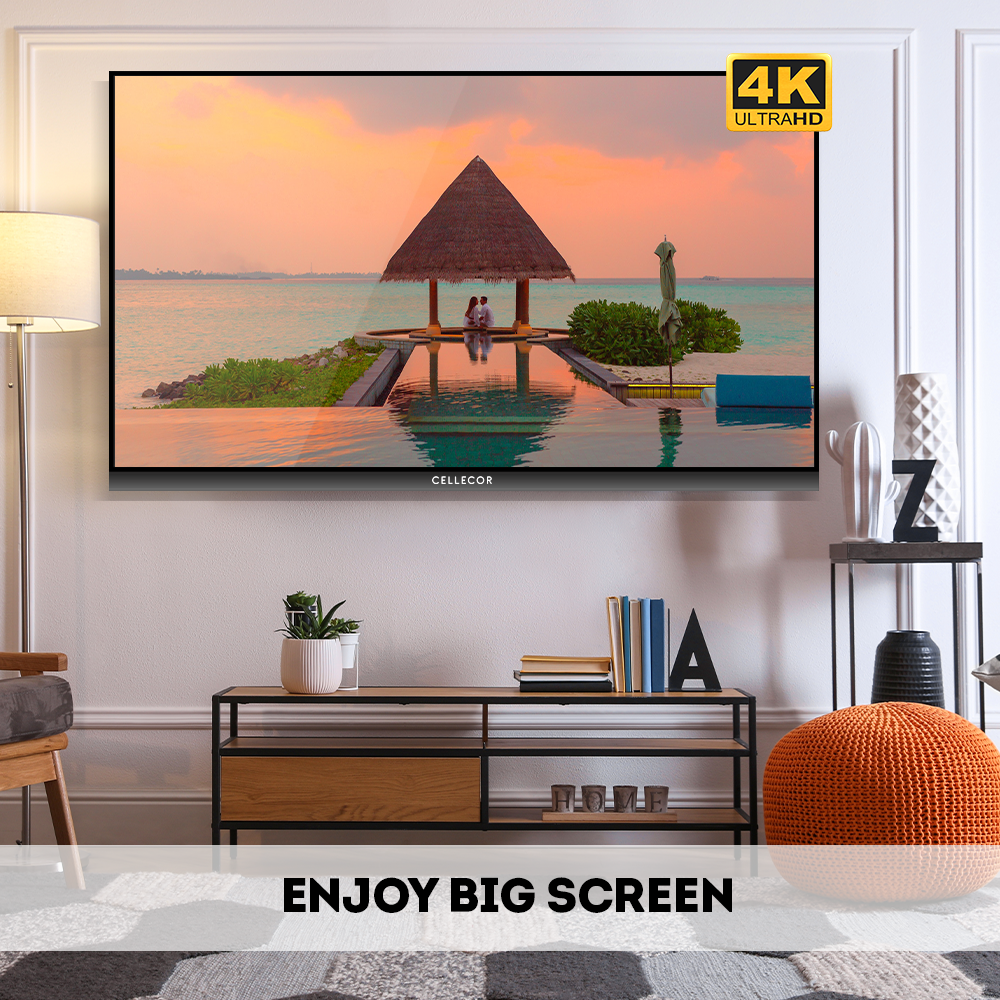 Cellecor S‑55 Smart TV – 55″ Ultra HD 4K Android TV with Dolby Audio