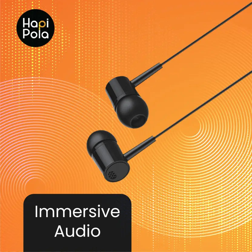 Hapi Pola Air 3.5mm jack Wired  (Black, In the Ear)