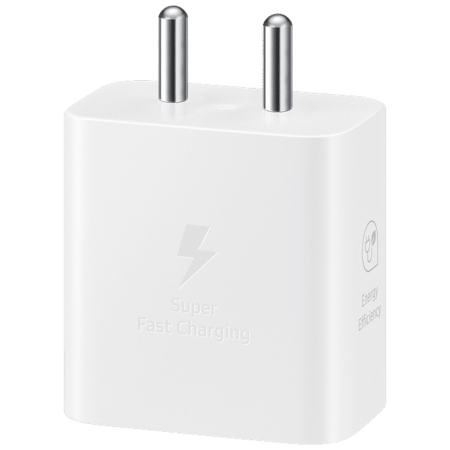 SAMSUNG 25W Type C Fast Charger (Adapter Only, Support PD 3. PPS, White)