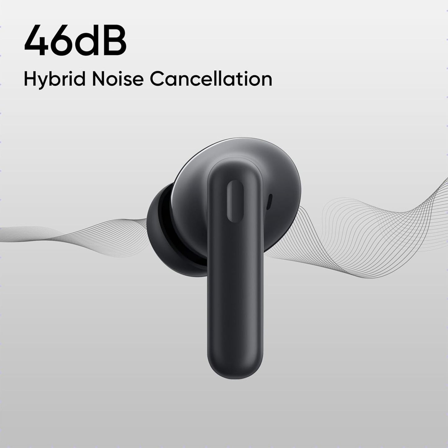 realme T310 TWS Earbuds with Hybrid Noise Cancellation (IP55 Water & Dust Resistance, 40 Hours Playback)