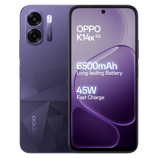 OPPO K14x 5G – 120Hz Display, 6500mAh Battery & 45W SUPERVOOC