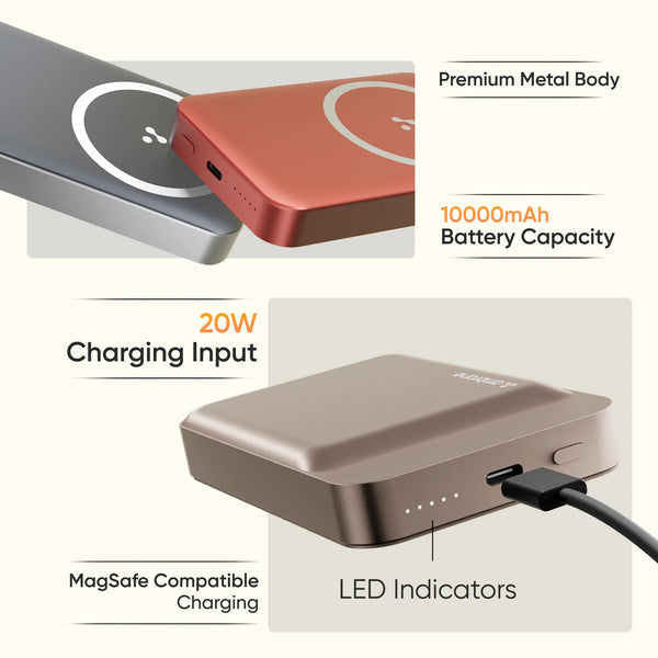 AMBRANE AEROSYNC PB PRIME 10000MAH MAGSAFE WIRELESS POWERBANK