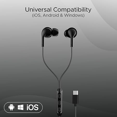 Boat Bassheads 100 C Wired Headphones Earphones with Type-C Jack
