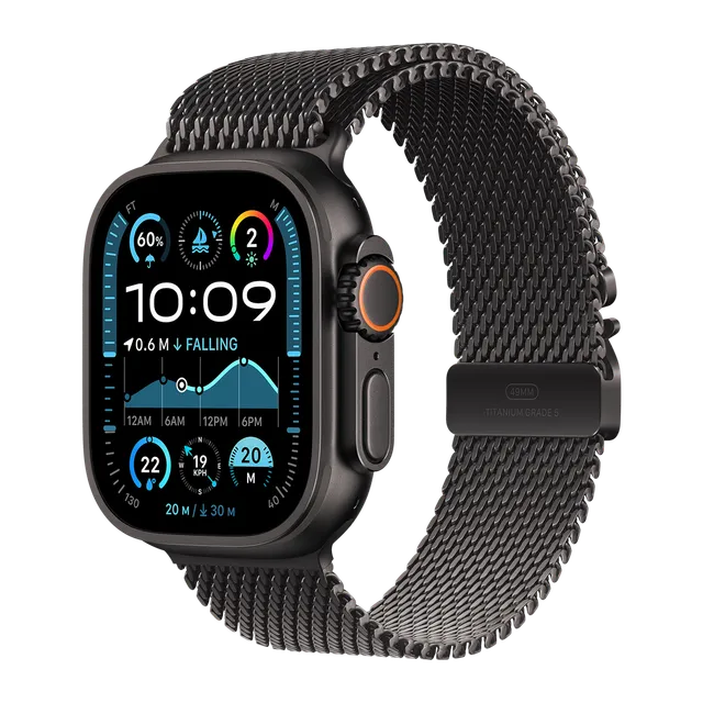 Apple Watch Ultra 2 GPS+Cellular with Titanium Milanese Loop - L