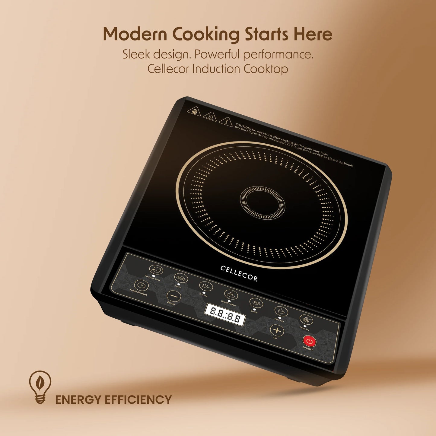 Cellecor CE06IND 2000W Induction Cooktop