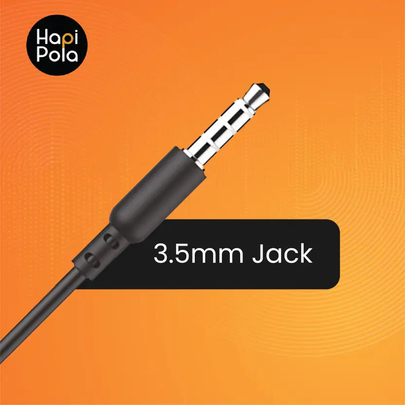 Hapi Pola Air 3.5mm jack Wired  (Black, In the Ear)