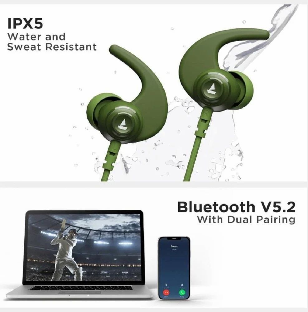 BoAt Rockerz 268 Neckband - Fern Green